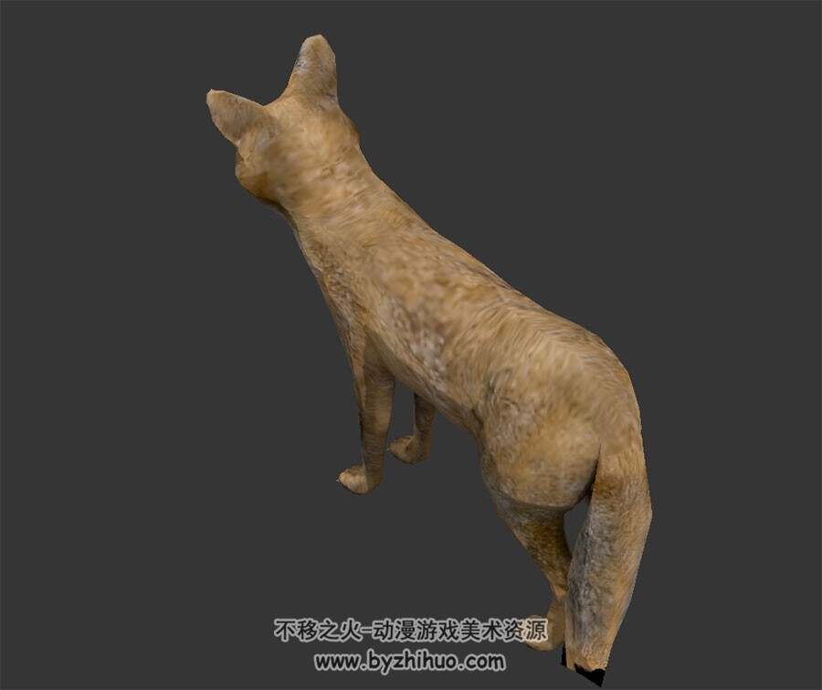 狐狸 写实风 四角面 有骨骼动作 3D模型百度网盘下载