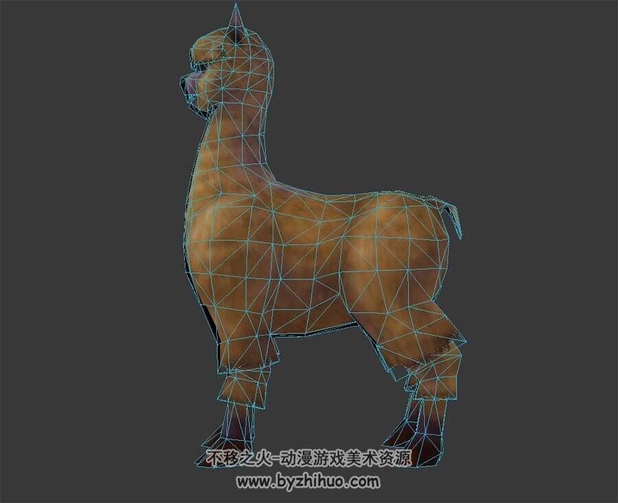 羊驼 草泥马 动物3D模型百度网盘下载