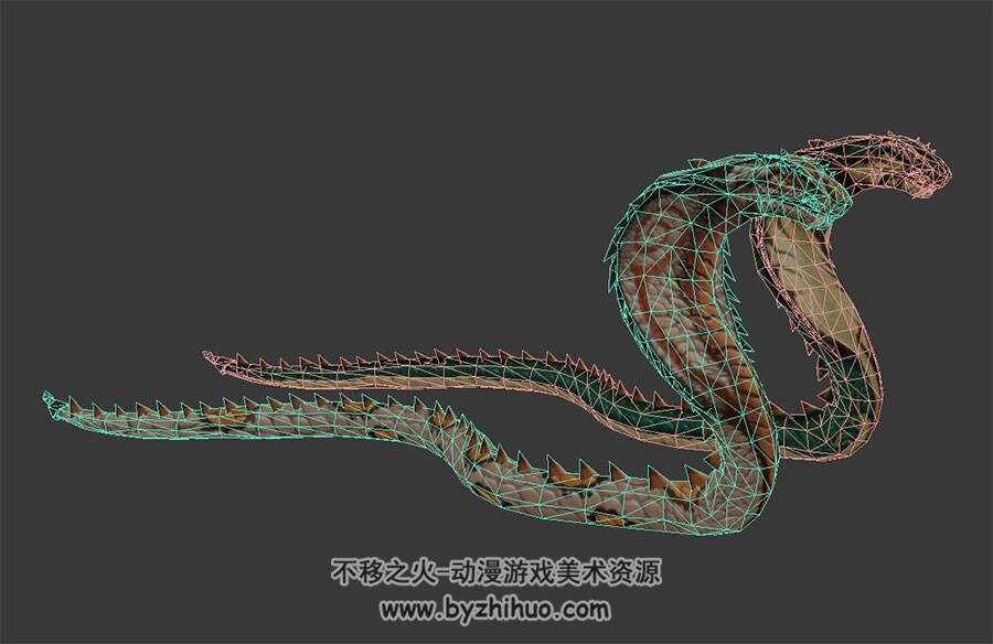 蛇怪 眼镜蛇 动物3D模型百度网盘下载