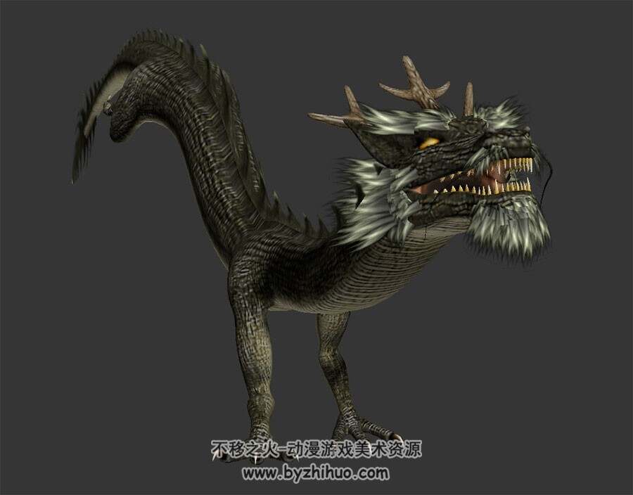 龙 神龙 有绑定和动作 神话动物3D模型百度网盘下载