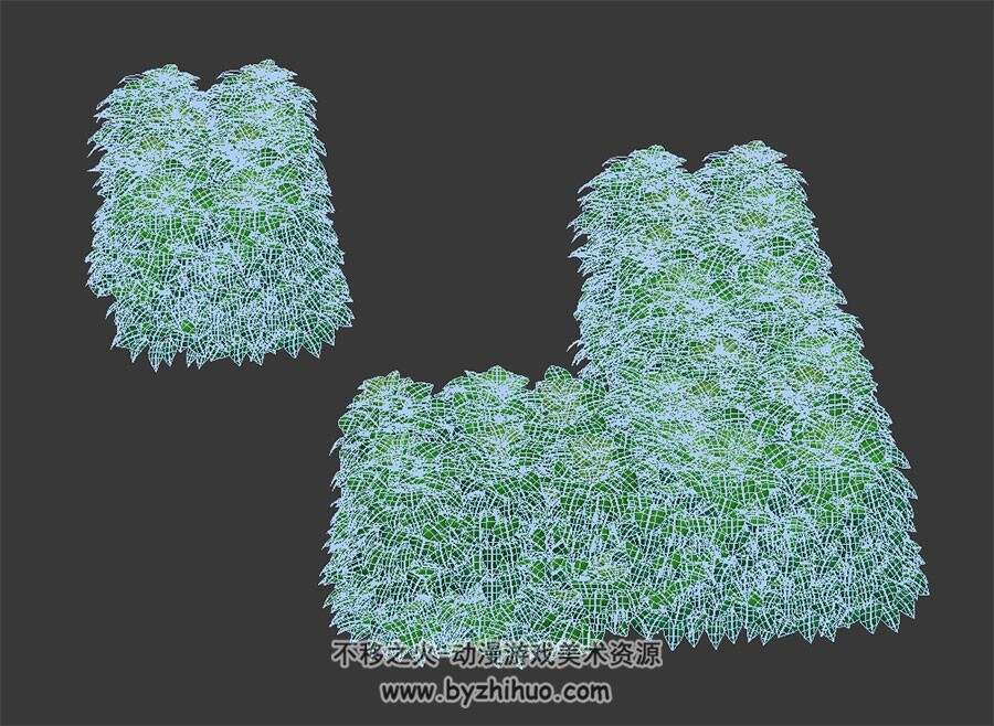 草丛 树丛 灌木 植物素材 四角面 3D模型百度网盘下载