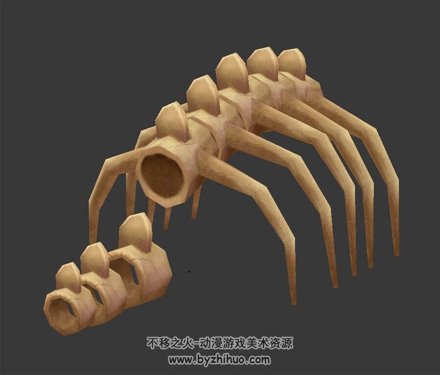 动物脊椎肋骨 场景道具 四角面 3D模型百度网盘下载