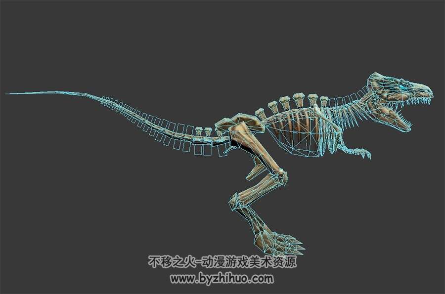 恐龙骨架 博物馆摆件 3D模型百度网盘下载