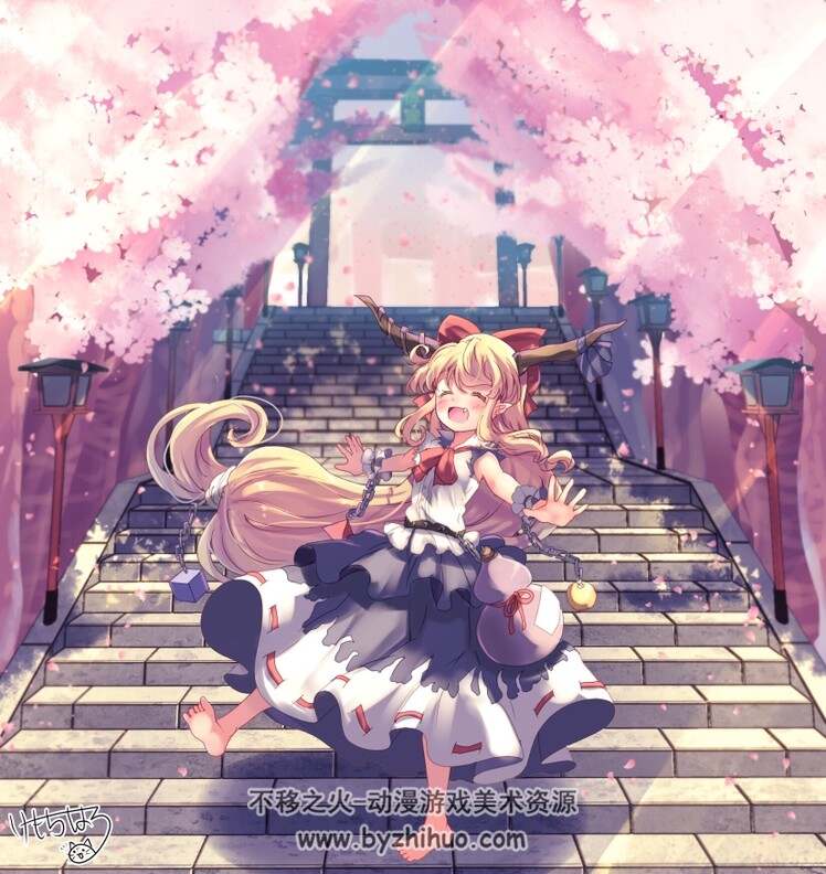 伊吹萃香壁纸特辑   插画壁纸百度网盘分享下载