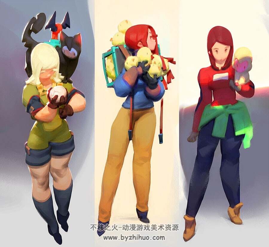 哈萨哈斯坦NURZHAN  BEKKALIEV 长相蠢萌的人物插画绘画素材赏析参考 280P