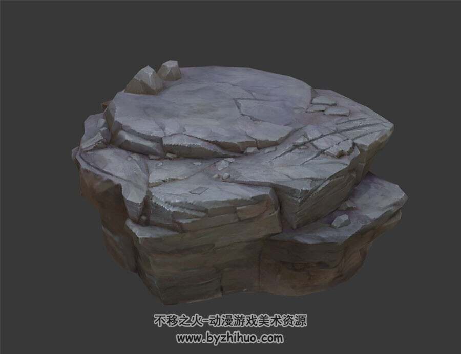 大石块 岩石 场景摆件 3D模型百度网盘下载