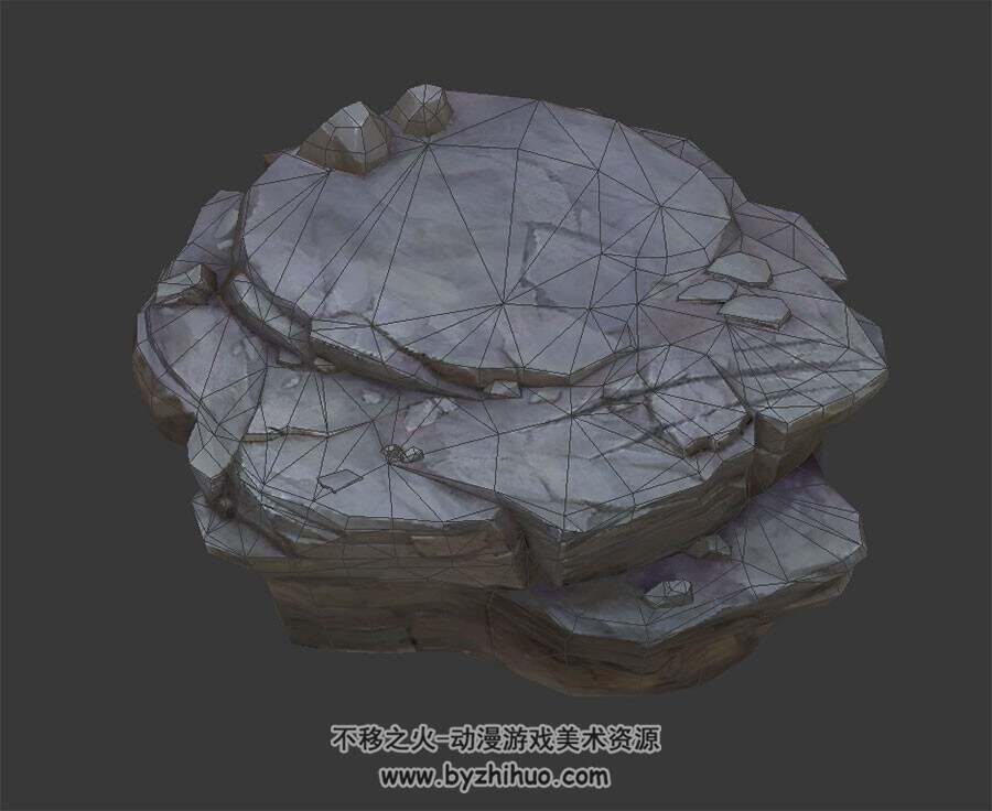 大石块 岩石 场景摆件 3D模型百度网盘下载