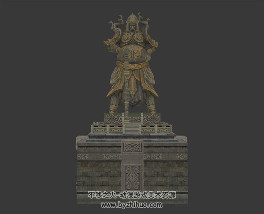 将军石像 雕塑雕像 3D模型百度网盘下载