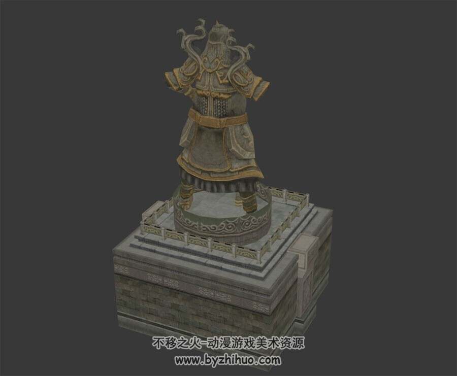 将军石像 雕塑雕像 3D模型百度网盘下载