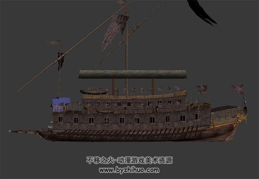 海盗船 古代船只 3D模型百度网盘下载
