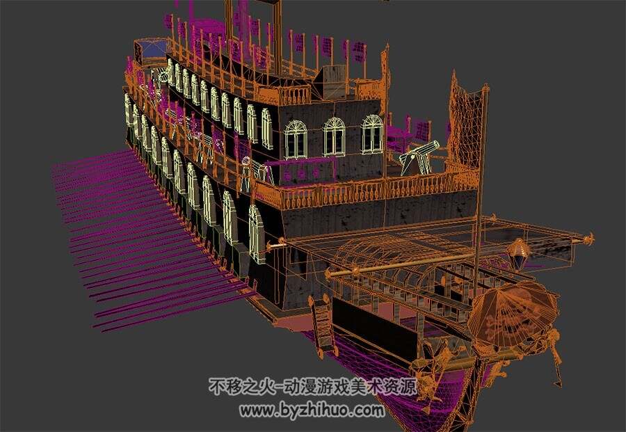 海盗船 古代船只 3D模型百度网盘下载