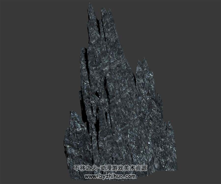 尖锐的石头 岩石 高精3D模型百度网盘下载