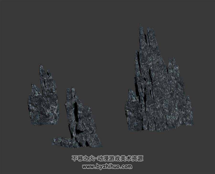 尖锐的石头 岩石 高精3D模型百度网盘下载