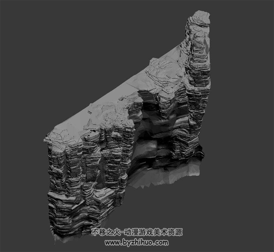 山壁 悬崖峭壁 高精3D模型百度网盘下载