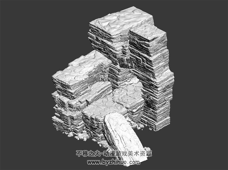 山洞岩层 山体石头 高精3D模型百度网盘下载