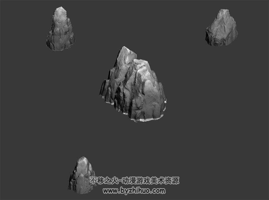山体 山尖 高精3D模型百度网盘下载