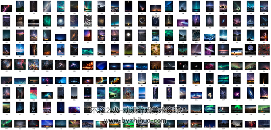 960张+星空宇宙1-2K/4K/5K高清图片素材 百度网盘分享