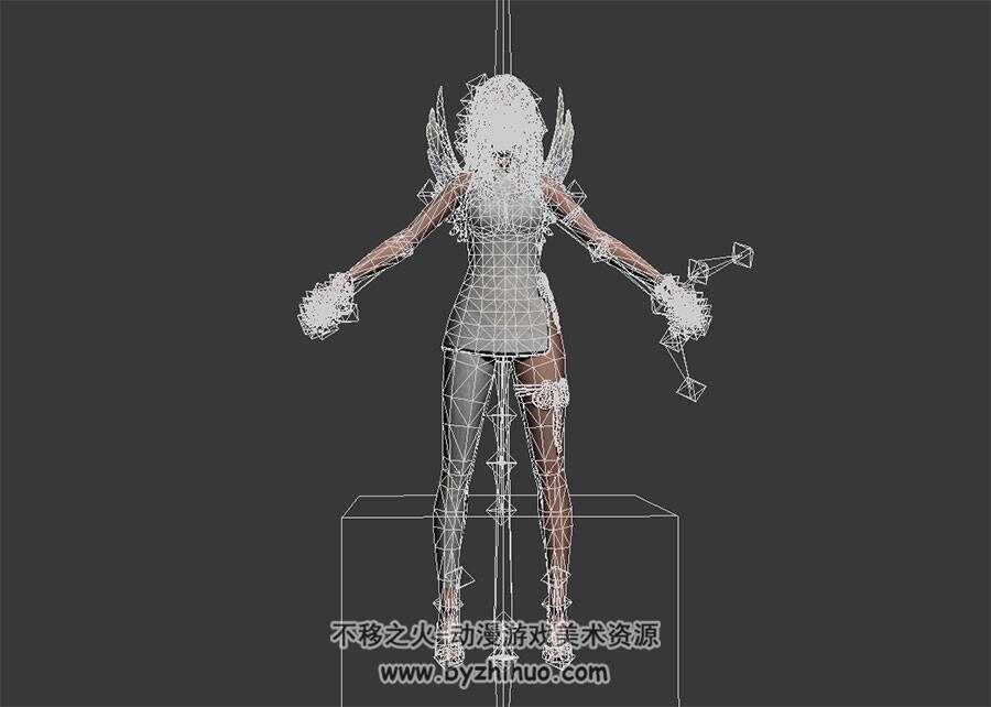 白衣少女 高精3D模型 有绑定骨骼 百度网盘下载