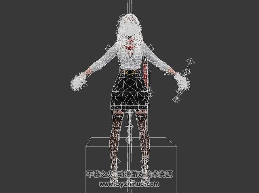 职场女性 有绑定骨骼 高精3D模型 百度网盘下载