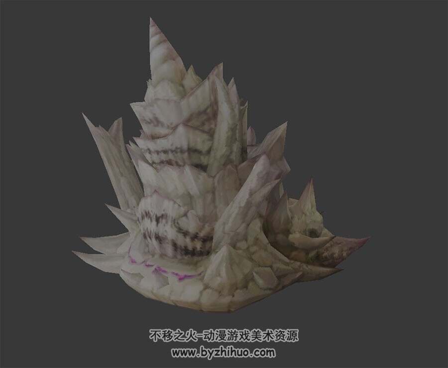 白色海螺 海洋场景道具 3D模型 四角面 百度网盘下载