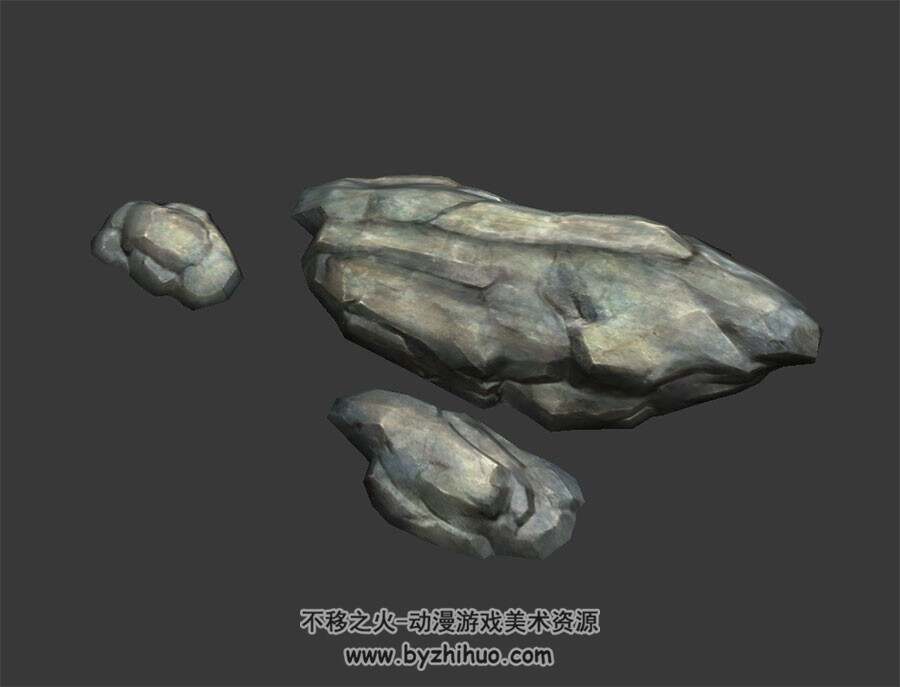 三块岩石 3D模型 百度网盘下载