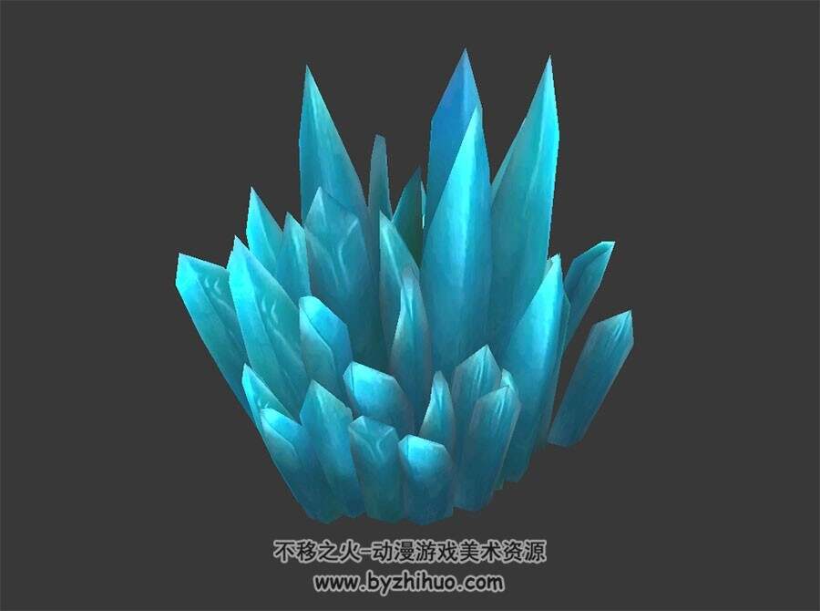 蓝色水晶石 3D模型 百度网盘下载