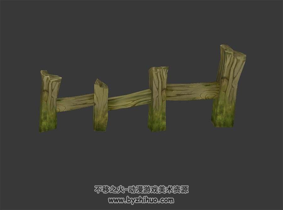 卡通栅栏 3D模型 四角面 百度网盘下载