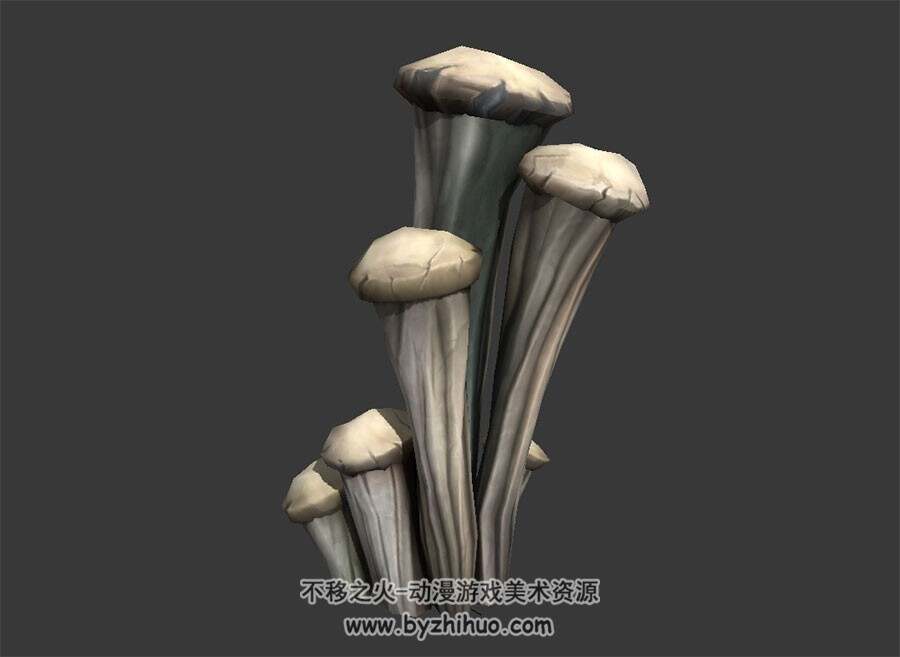 野生蘑菇 四角面 3D模型 百度网盘下载