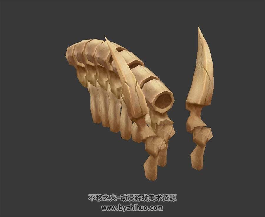 骷髅兽骨  3D模型 四角面 百度网盘下载