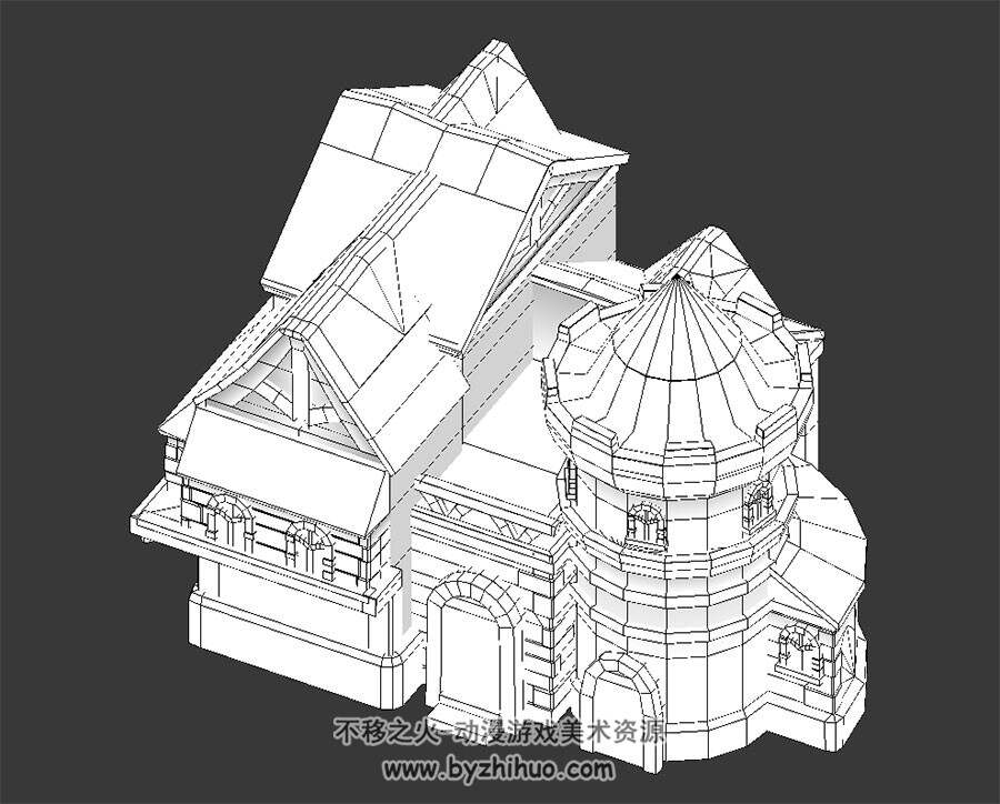 雪中石屋 3D模型 四角面 百度网盘下载