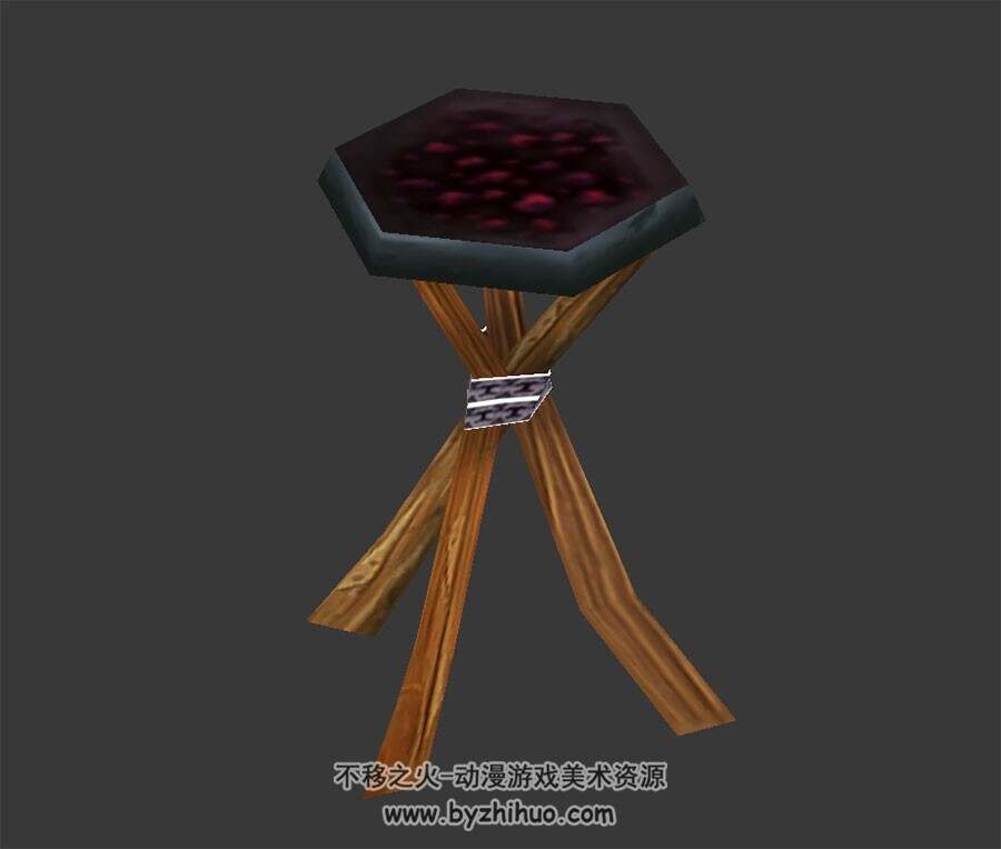 简单的火盆 3D模型 四角面 百度网盘下载