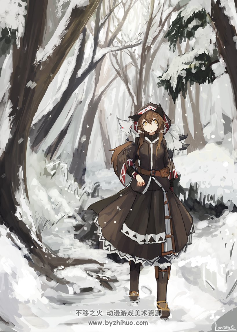 P站画师lansane画里的魔物娘
