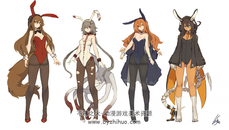 P站画师lansane画里的魔物娘