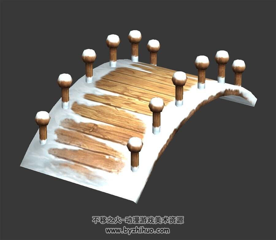 雪景木桥 3D模型 百度网盘下载