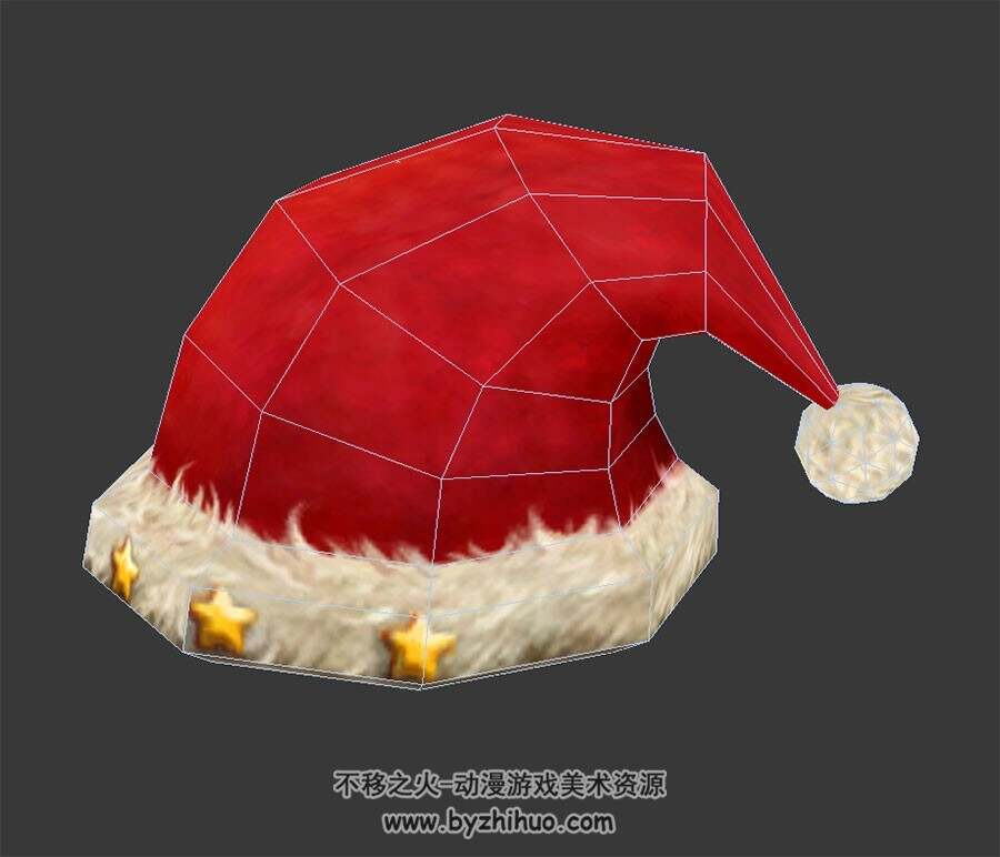 圣诞帽 3D模型 四角面 百度网盘下载