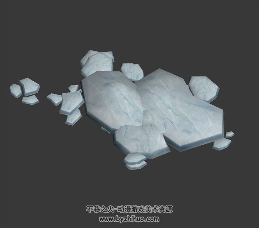 河底石头 3D模型 四角面 百度网盘下载