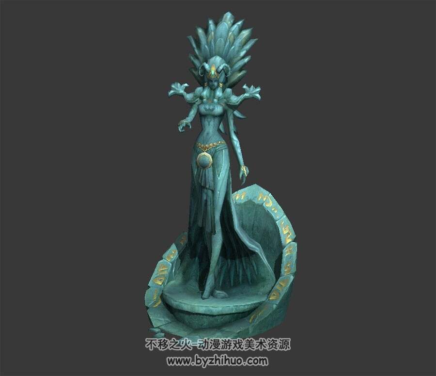 女神雕像 3D模型  四角面 百度网盘下载