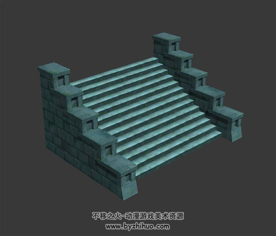 海底石阶 3D模型 四角面 百度网盘下载