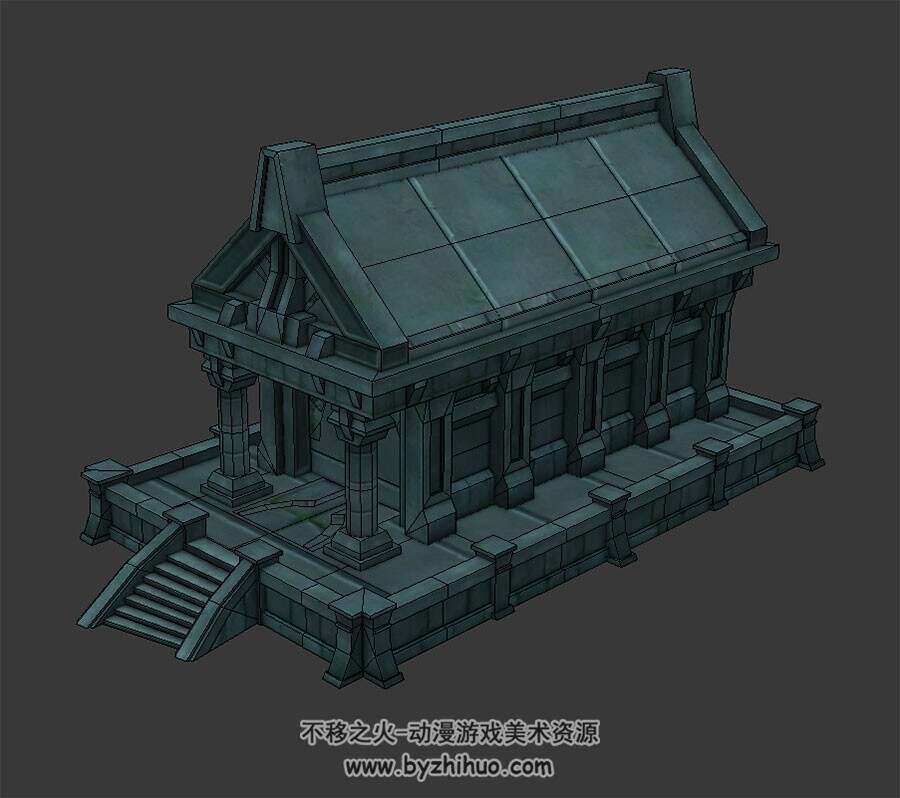地宫石屋 3D模型 四角面 百度网盘下载