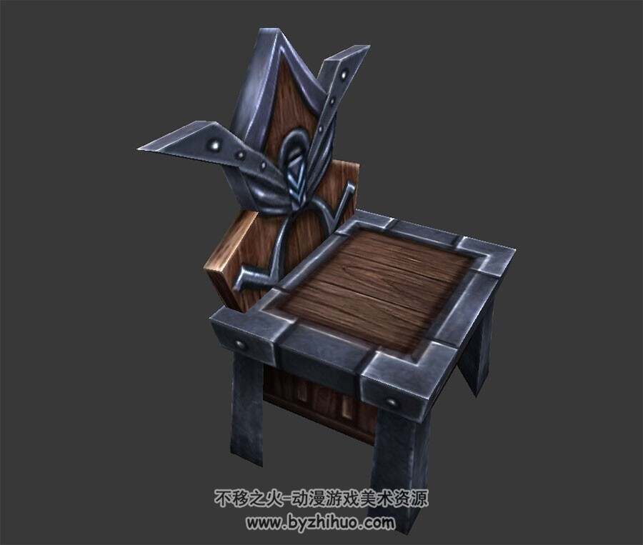 木头椅子 3D模型 四角面 百度网盘下载