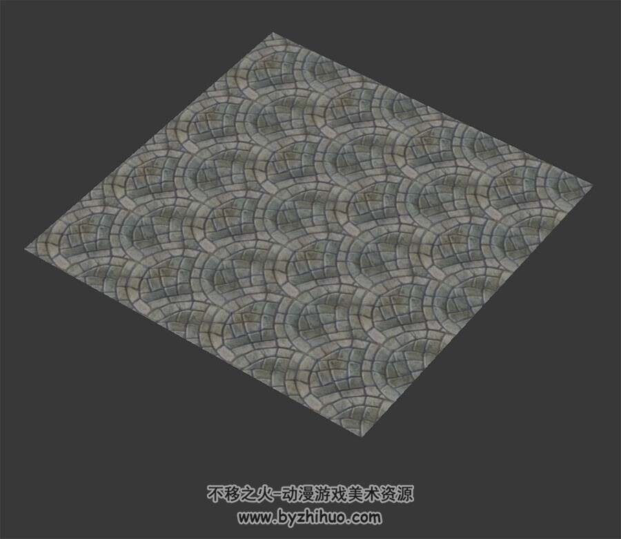 地板地砖 鱼鳞花纹 3D模型 四角面 百度网盘下载