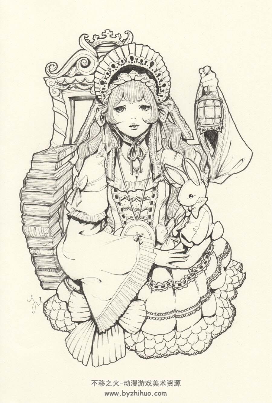 超赞新西兰cg插画手绘线稿大神jasmindarnell289p98m