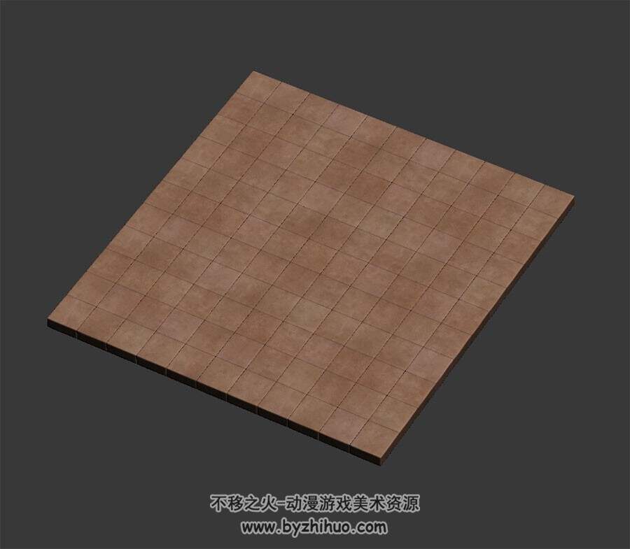 红色地板 3D模型下载 四角面 max格式