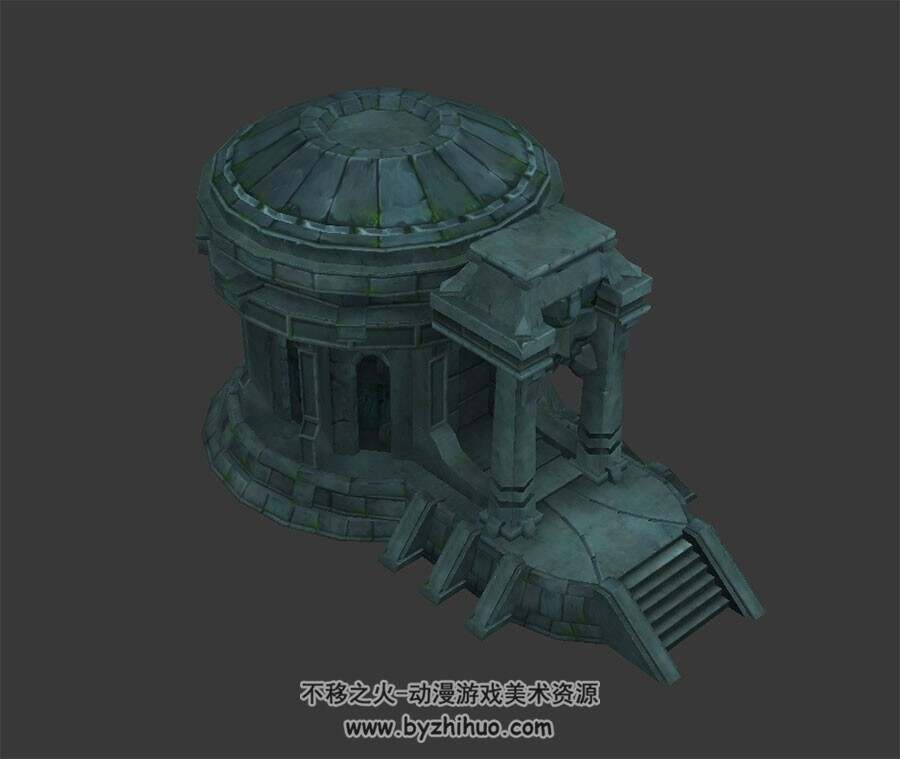 宫殿废墟 3D模型下载 四角面 max格式