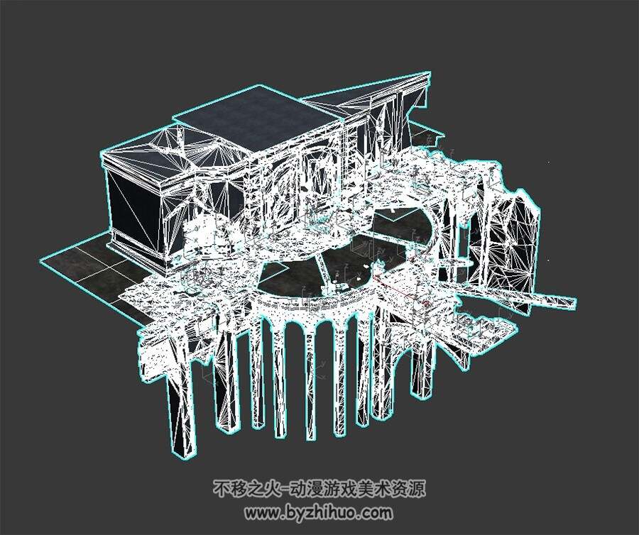 破碎的宫殿  max模式下载 3D模型 四角面