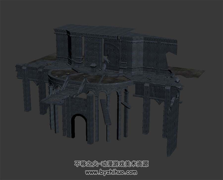 破碎的宫殿  max模式下载 3D模型 四角面