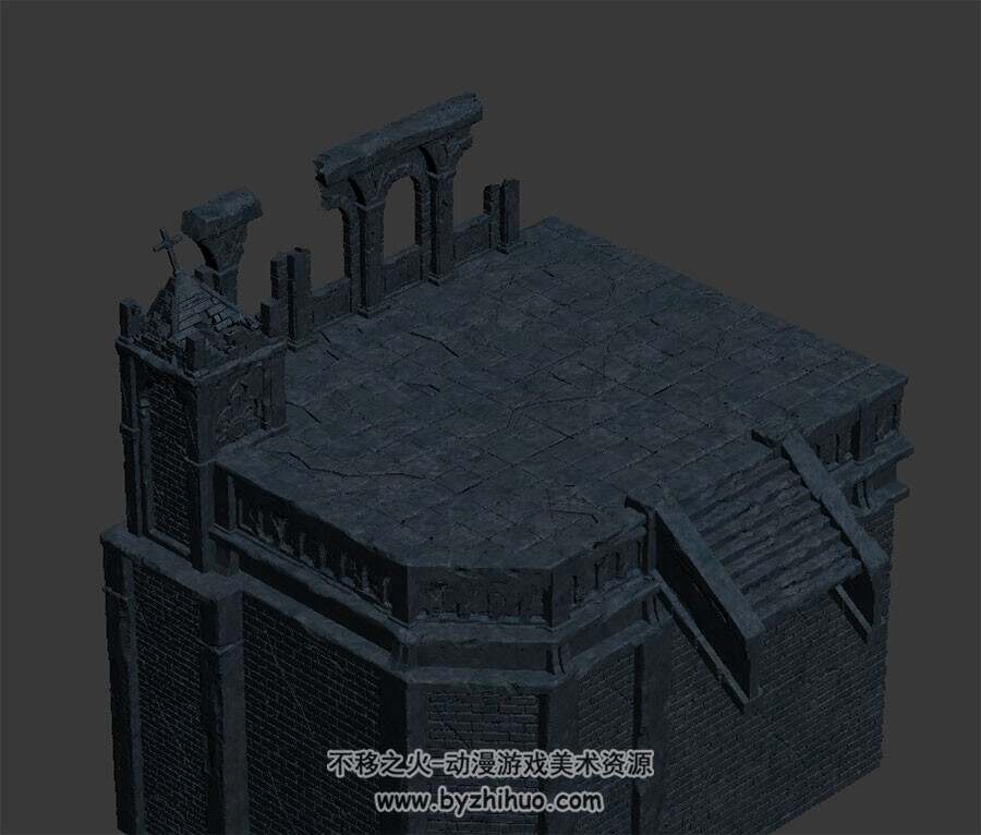 残破的宫殿 max模式下载 3D模型 四角面