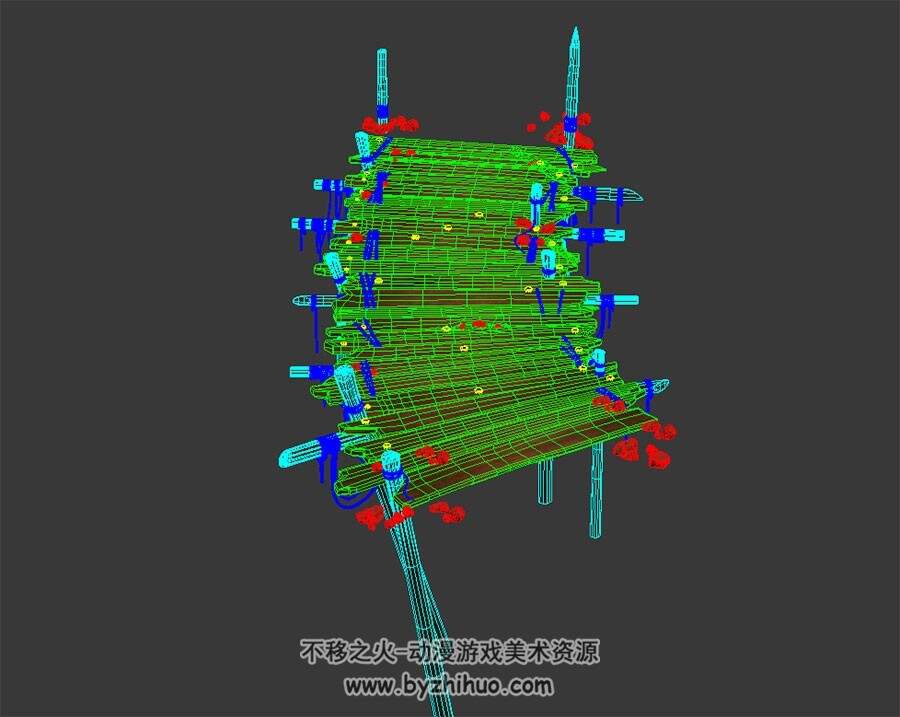 木架桥 3D模型下载 四角面 max格式