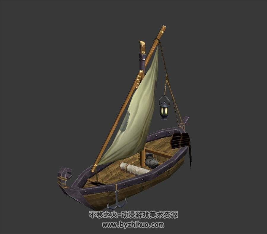 破旧的小船 3D模型下载 四角面 max格式