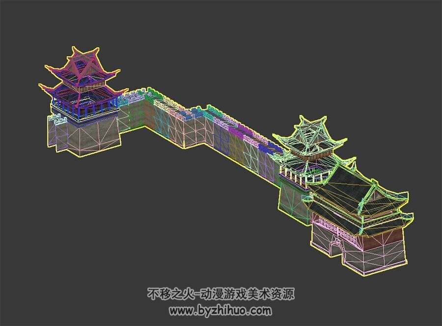 城墙城门 3D模型下载 max格式